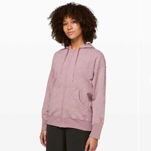 Lululemon Acid Wash Zip Hoodie Mauve/Dusty Purple